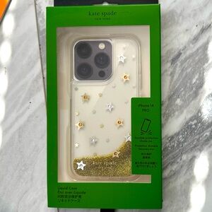 NWT Kate Spade Starlight liquid Glitter Iphone 14 Pro case